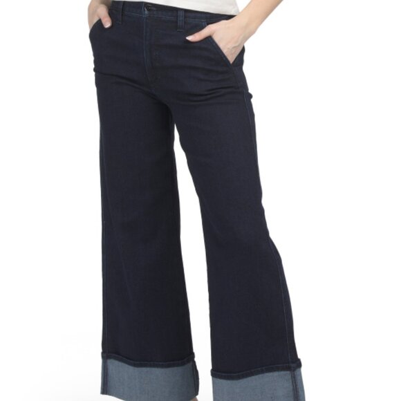 NEW JOE'S The Trixie Denim Trousers With Wide Cuffs Dark Blue for women 725  4m0 - Picture 5 of 8